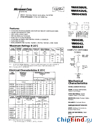 Datasheet 1N6638US manufacturer Microsemi